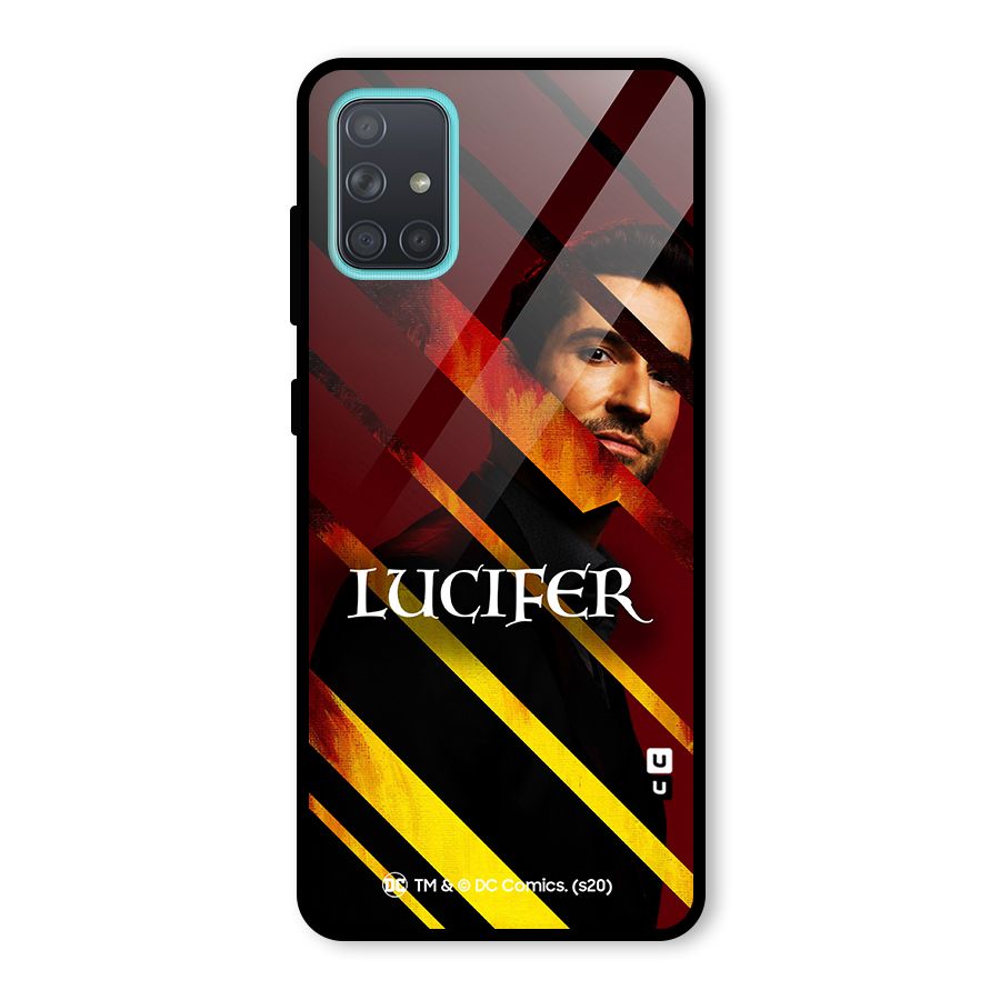 Lucifer Hell Stripes Glass Back Case for Galaxy A71