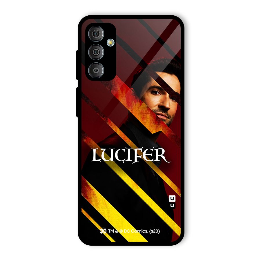 Lucifer Hell Stripes Glass Back Case for Galaxy F23
