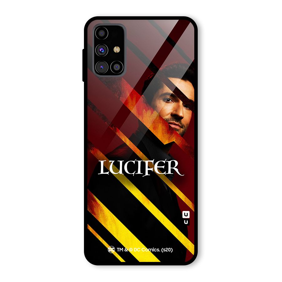 Lucifer Hell Stripes Glass Back Case for Galaxy M31s