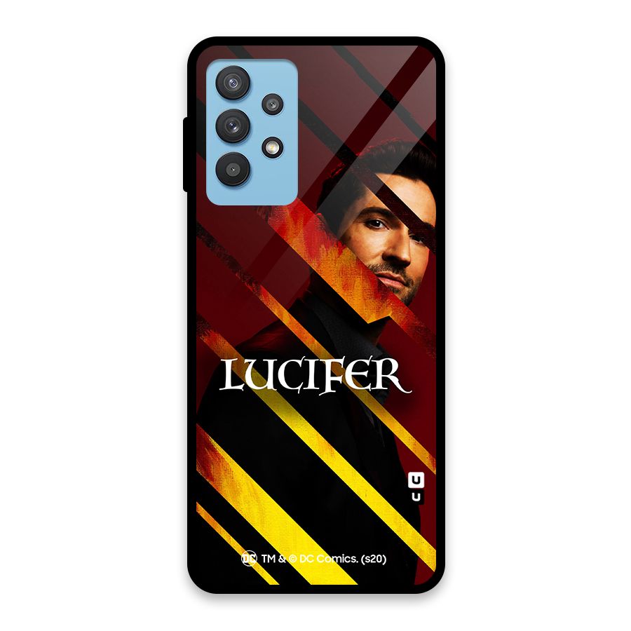 Lucifer Hell Stripes Glass Back Case for Galaxy M32 5G
