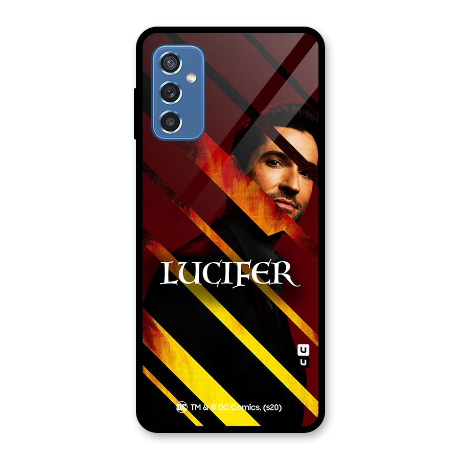 Lucifer Hell Stripes Glass Back Case for Galaxy M52 5G