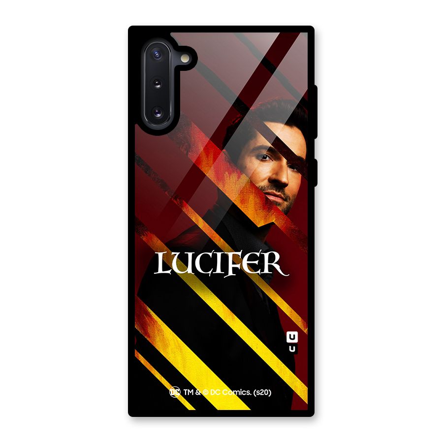 Lucifer Hell Stripes Glass Back Case for Galaxy Note 10