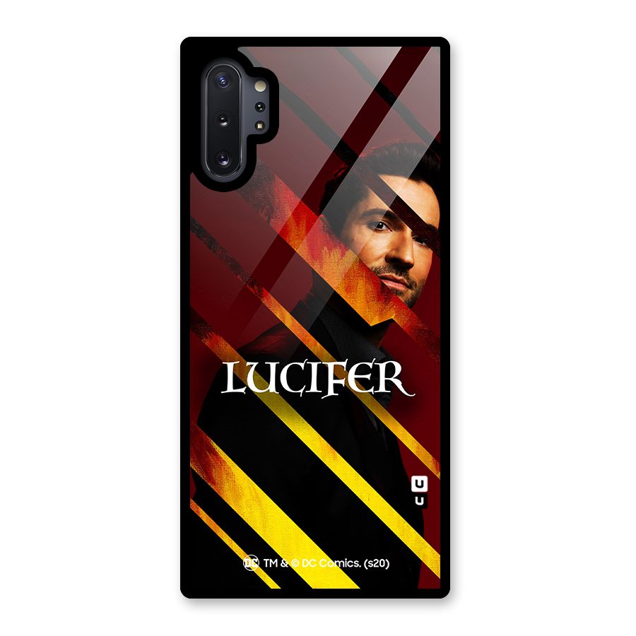 Lucifer Hell Stripes Glass Back Case for Galaxy Note 10 Plus