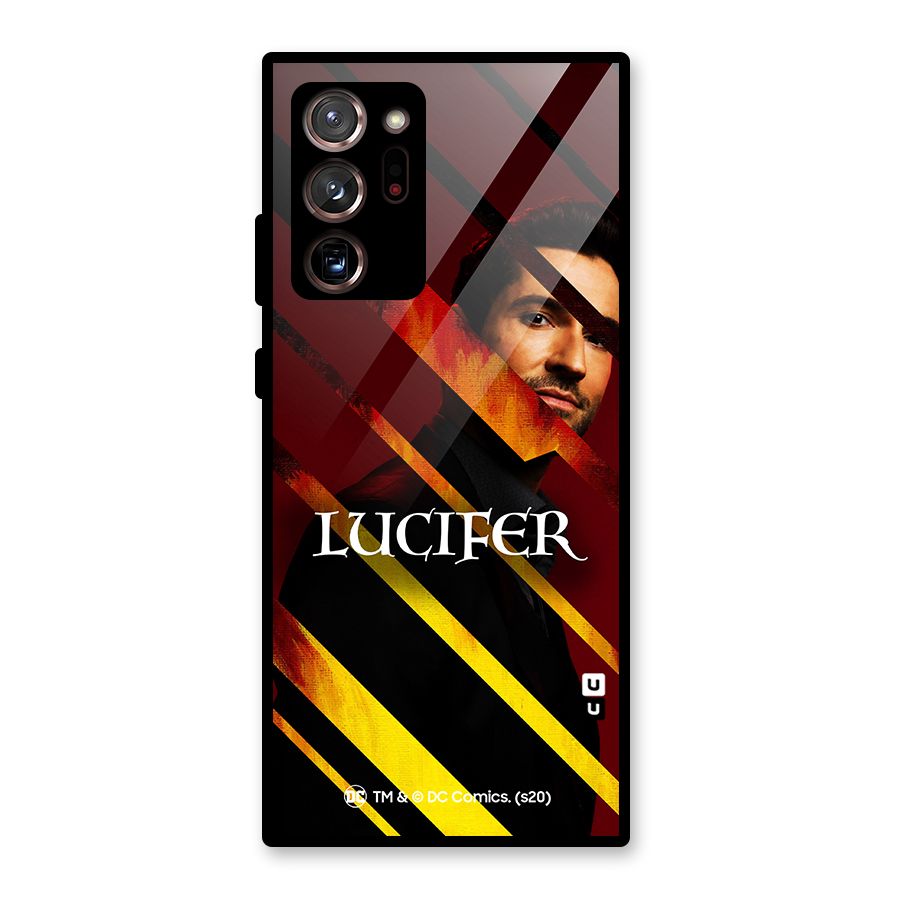 Lucifer Hell Stripes Glass Back Case for Galaxy Note 20 Ultra