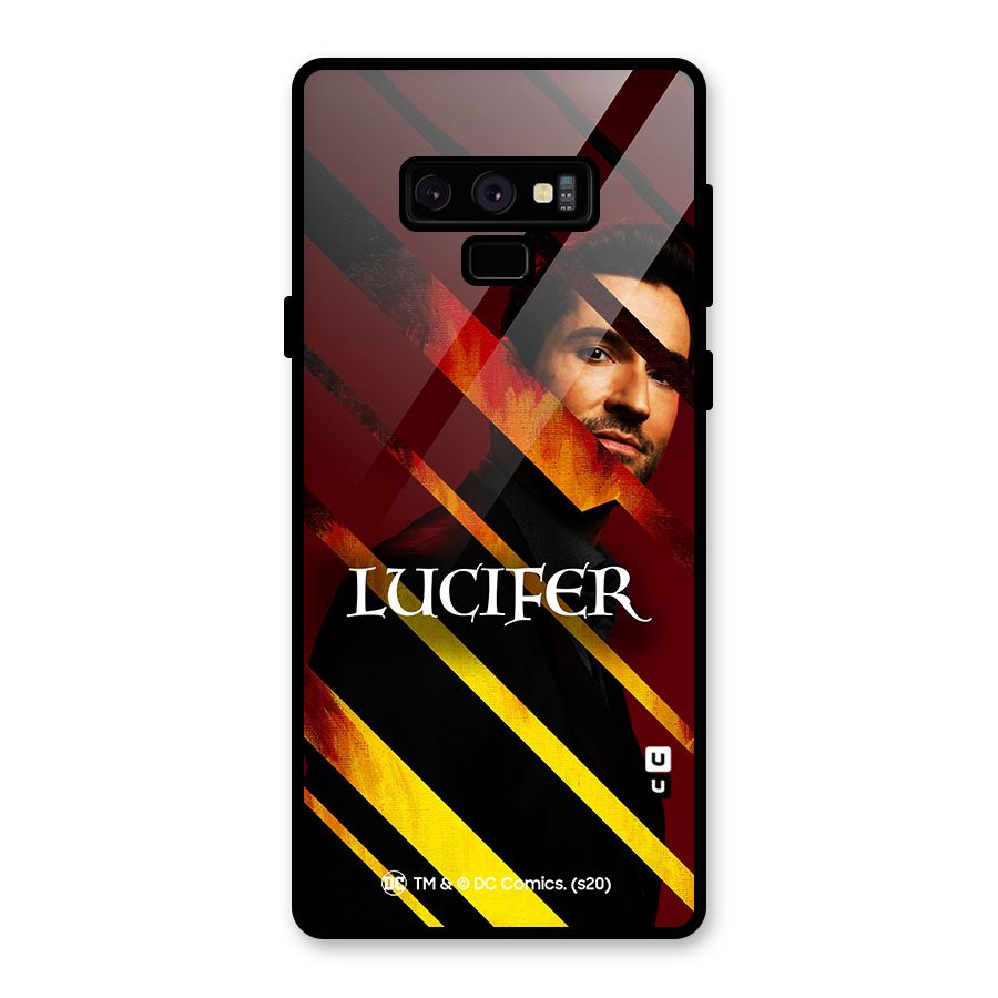 Lucifer Hell Stripes Glass Back Case for Galaxy Note 9