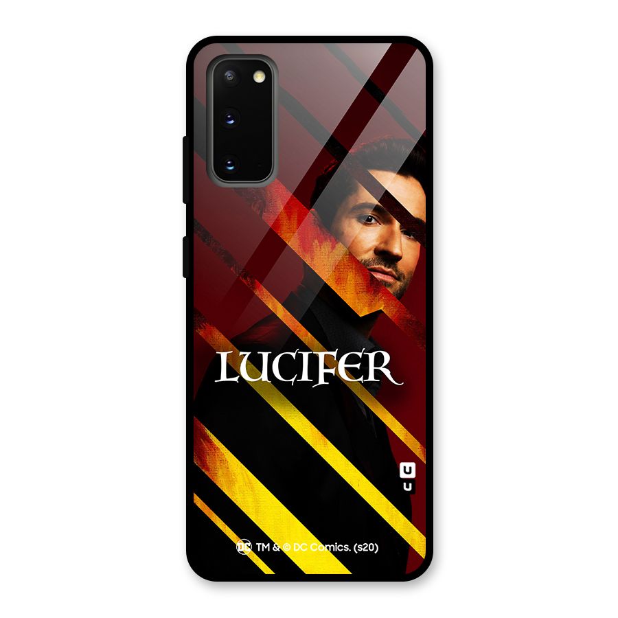 Lucifer Hell Stripes Glass Back Case for Galaxy S20