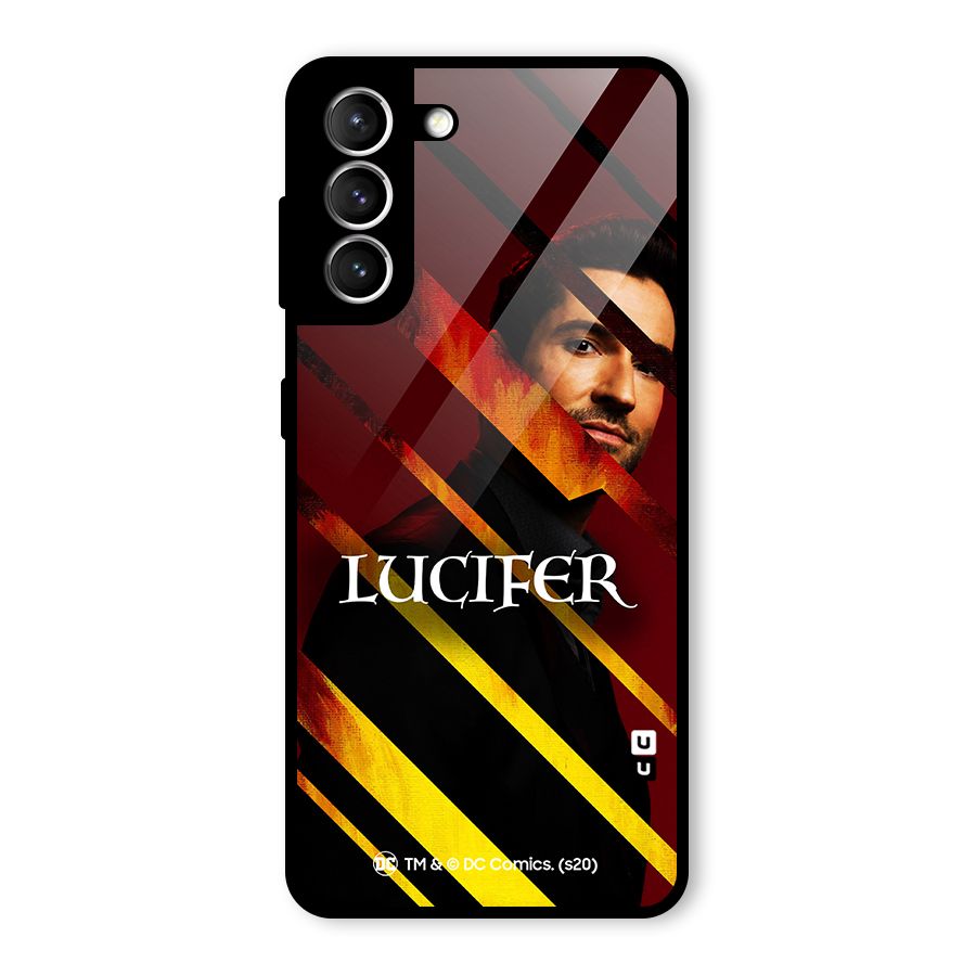 Lucifer Hell Stripes Glass Back Case for Galaxy S21 5G