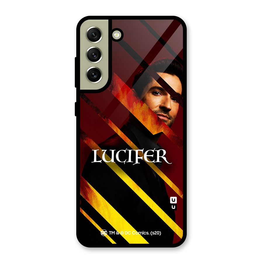 Lucifer Hell Stripes Glass Back Case for Galaxy S21 FE 5G