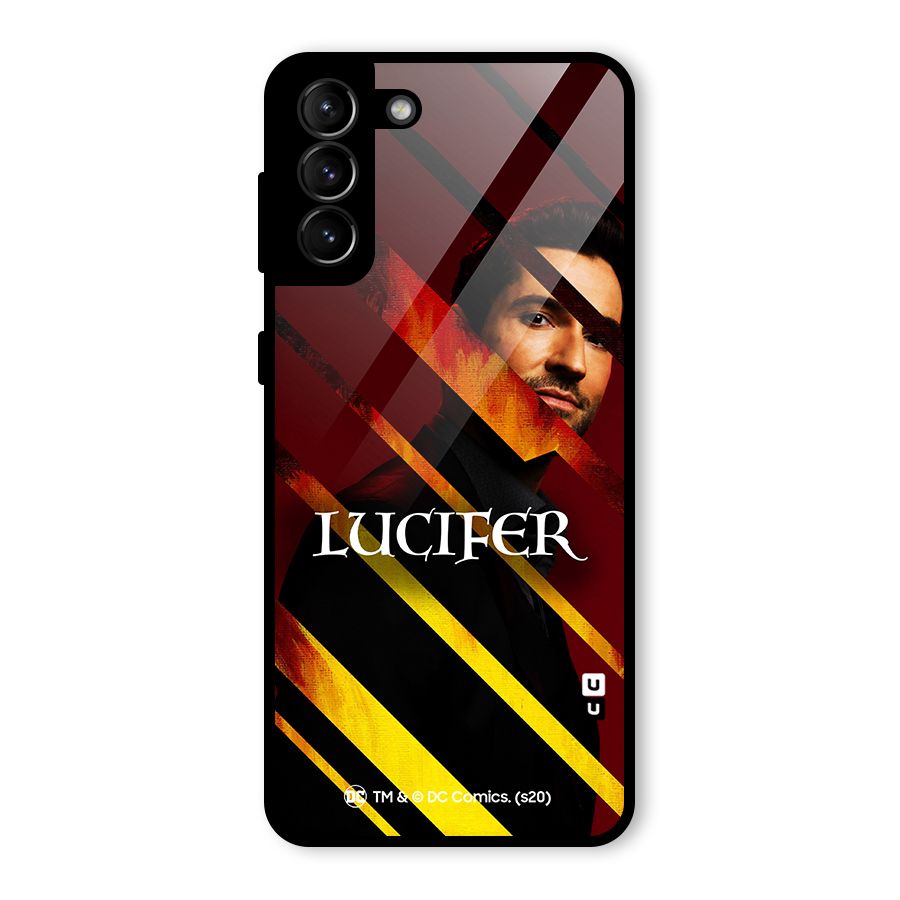 Lucifer Hell Stripes Glass Back Case for Galaxy S21 Plus