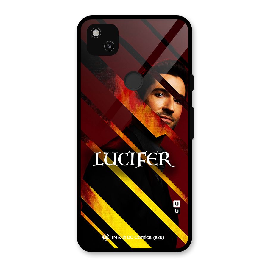 Lucifer Hell Stripes Glass Back Case for Google Pixel 4a