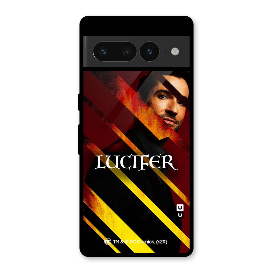 Lucifer Hell Stripes Glass Back Case for Google Pixel 7 Pro