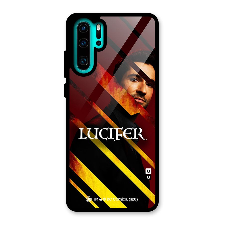 Lucifer Hell Stripes Glass Back Case for Huawei P30 Pro
