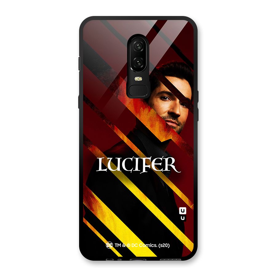 Lucifer Hell Stripes Glass Back Case for OnePlus 6