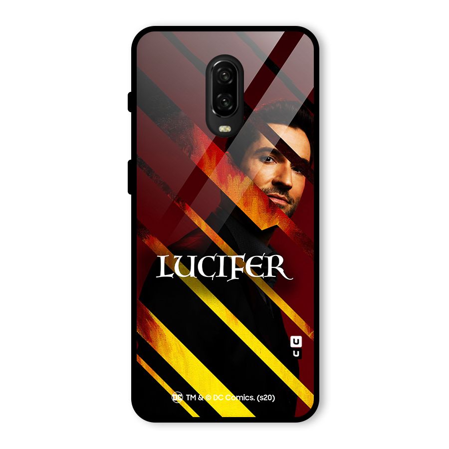 Lucifer Hell Stripes Glass Back Case for OnePlus 6T