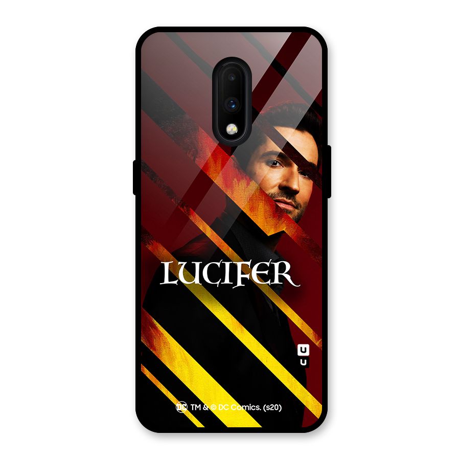 Lucifer Hell Stripes Glass Back Case for OnePlus 7