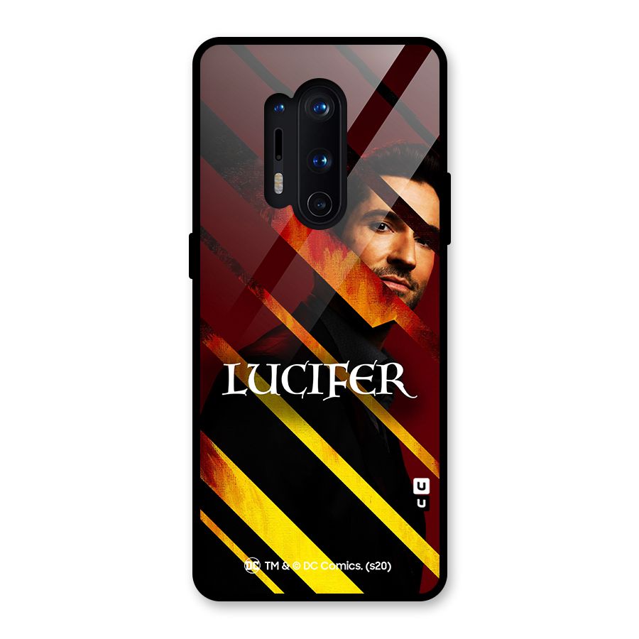 Lucifer Hell Stripes Glass Back Case for OnePlus 8 Pro