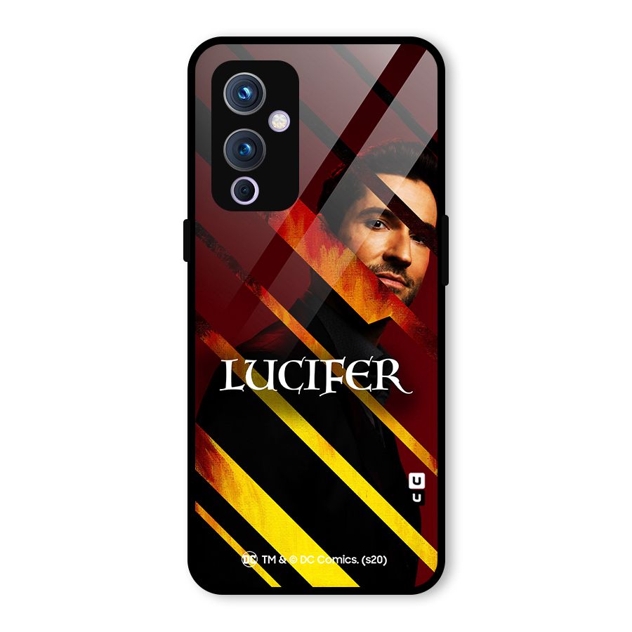 Lucifer Hell Stripes Glass Back Case for OnePlus 9
