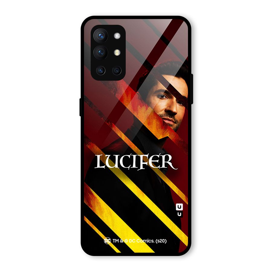 Lucifer Hell Stripes Glass Back Case for OnePlus 9R