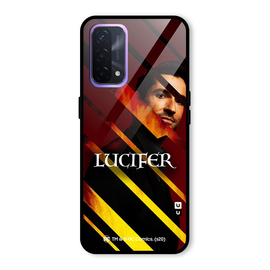 Lucifer Hell Stripes Glass Back Case for Oppo A74 5G