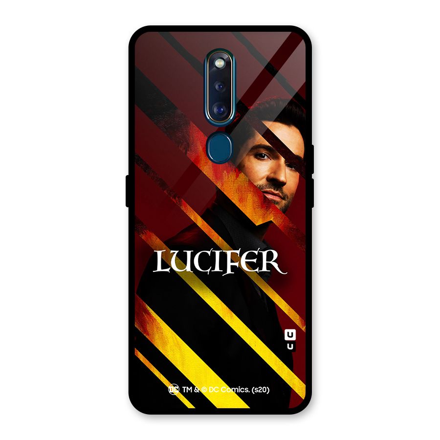 Lucifer Hell Stripes Glass Back Case for Oppo F11 Pro