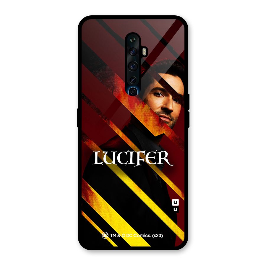 Lucifer Hell Stripes Glass Back Case for Oppo Reno2 Z