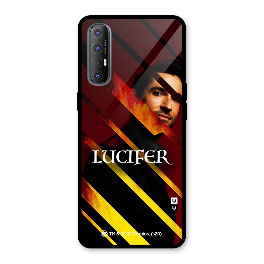 Lucifer Hell Stripes Glass Back Case for Oppo Reno3 Pro