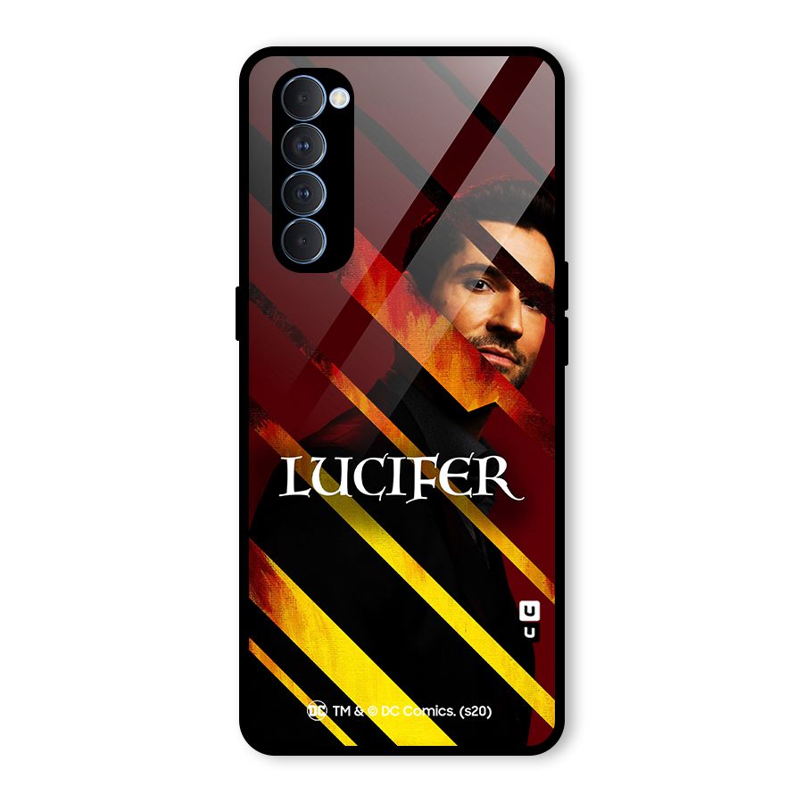 Lucifer Hell Stripes Glass Back Case for Oppo Reno4 Pro