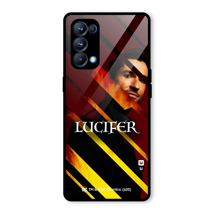 Lucifer Hell Stripes Glass Back Case for Oppo Reno5 Pro 5G