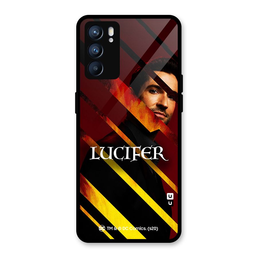 Lucifer Hell Stripes Glass Back Case for Oppo Reno6 5G