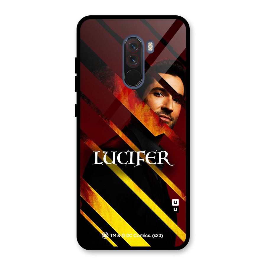 Lucifer Hell Stripes Glass Back Case for Poco F1
