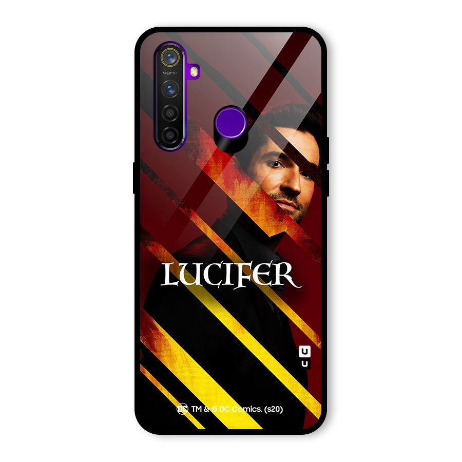 Lucifer Hell Stripes Glass Back Case for Realme 5 Pro