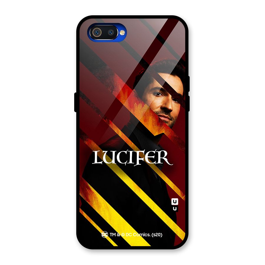 Lucifer Hell Stripes Glass Back Case for Realme C2