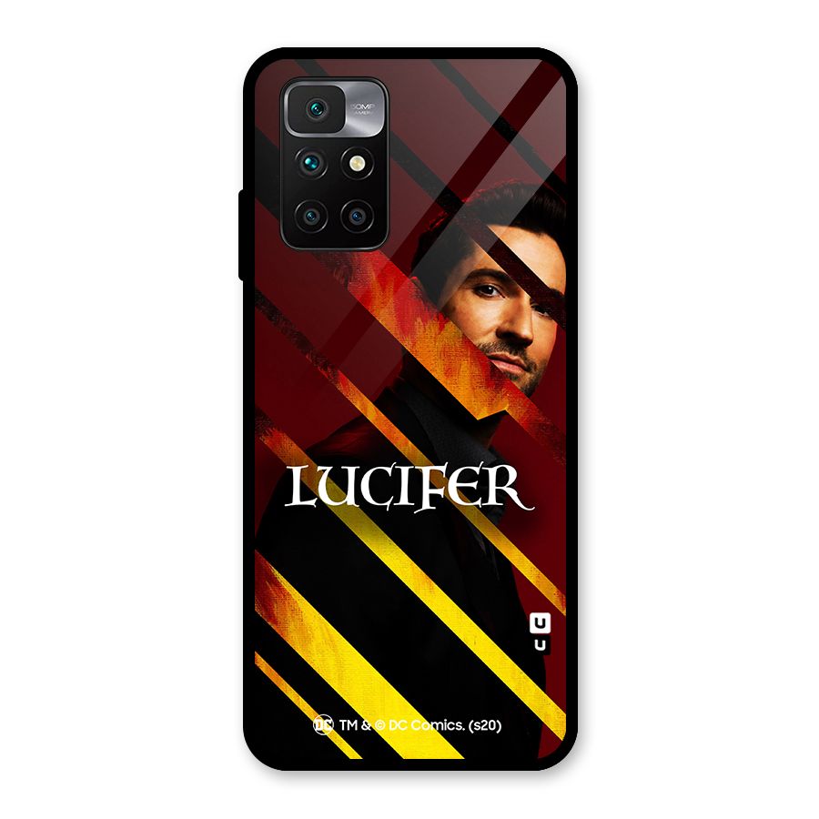 Lucifer Hell Stripes Glass Back Case for Redmi 10 Prime