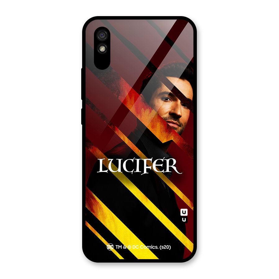 Lucifer Hell Stripes Glass Back Case for Redmi 9A