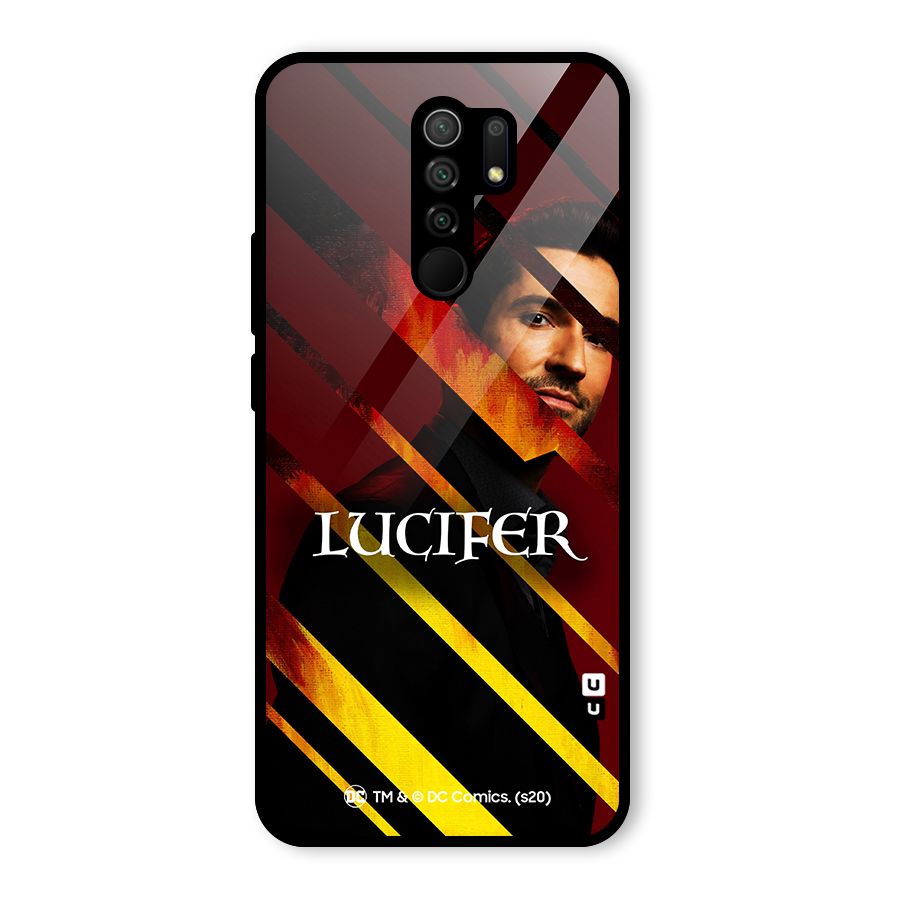 Lucifer Hell Stripes Glass Back Case for Redmi 9 Prime
