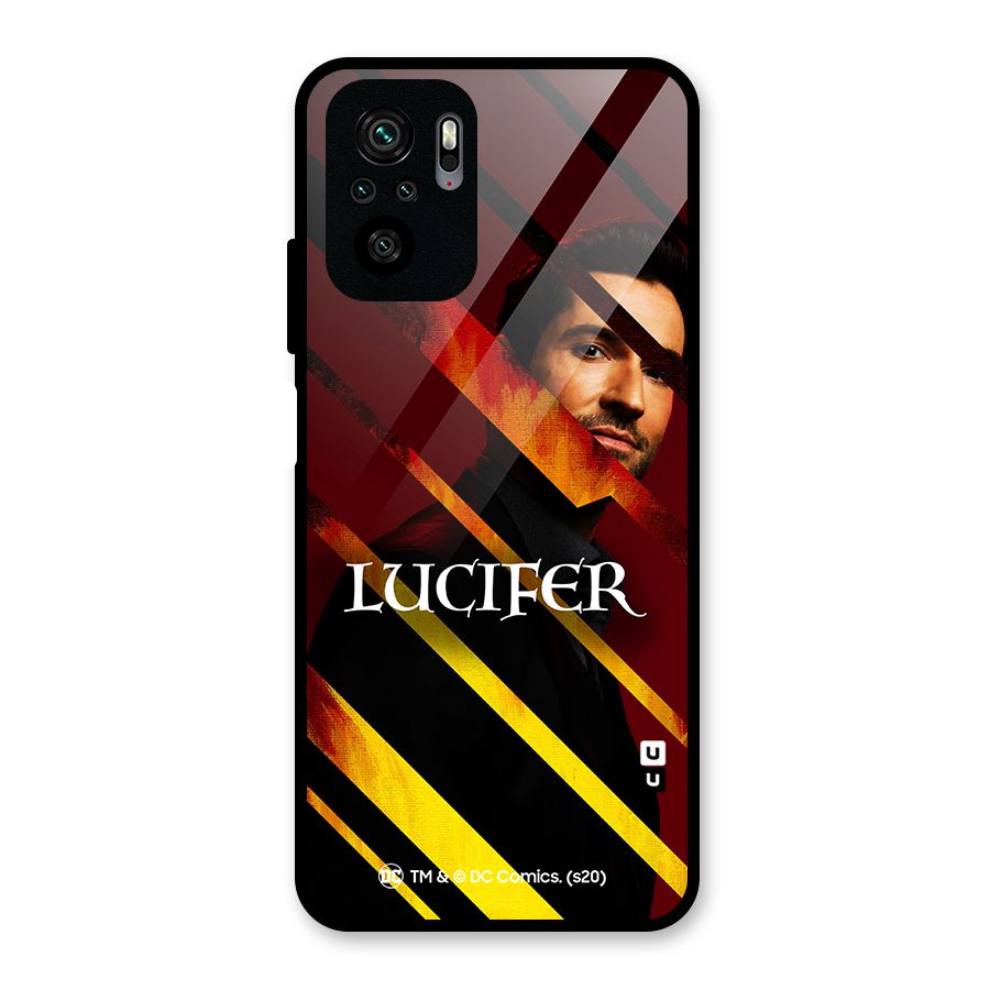 Lucifer Hell Stripes Glass Back Case for Redmi Note 10S