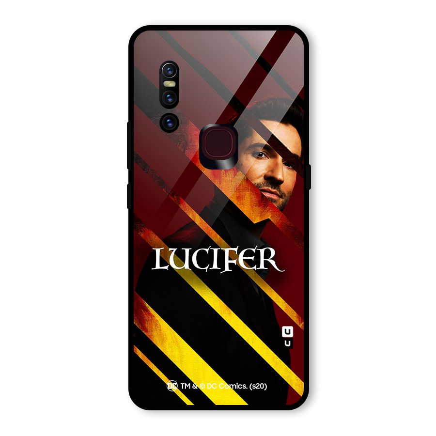 Lucifer Hell Stripes Glass Back Case for Vivo V15