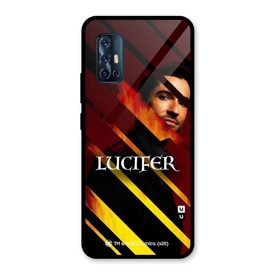Lucifer Hell Stripes Glass Back Case for Vivo V17