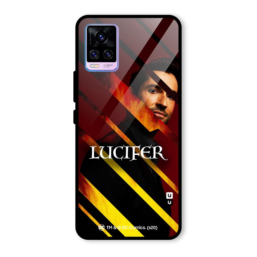 Lucifer Hell Stripes Glass Back Case for Vivo V20 Pro