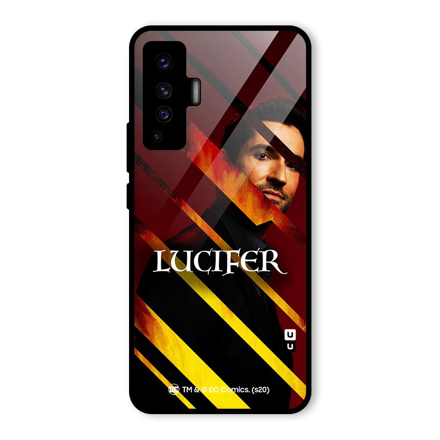 Lucifer Hell Stripes Glass Back Case for Vivo X50