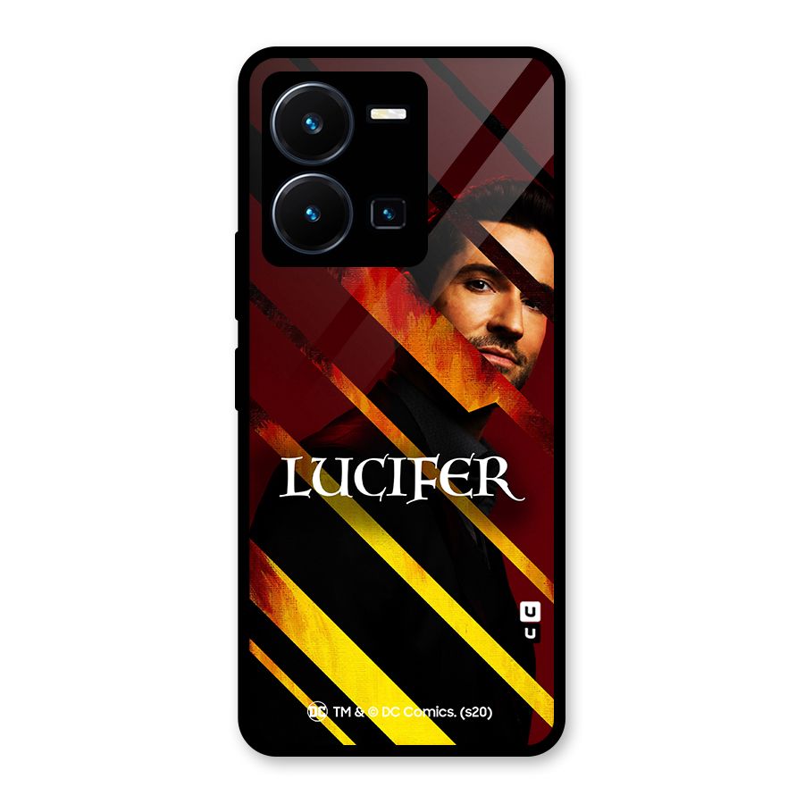Lucifer Hell Stripes Glass Back Case for Vivo Y35