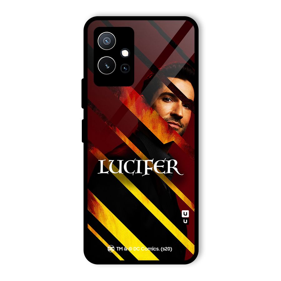 Lucifer Hell Stripes Glass Back Case for Vivo iQOO Z6