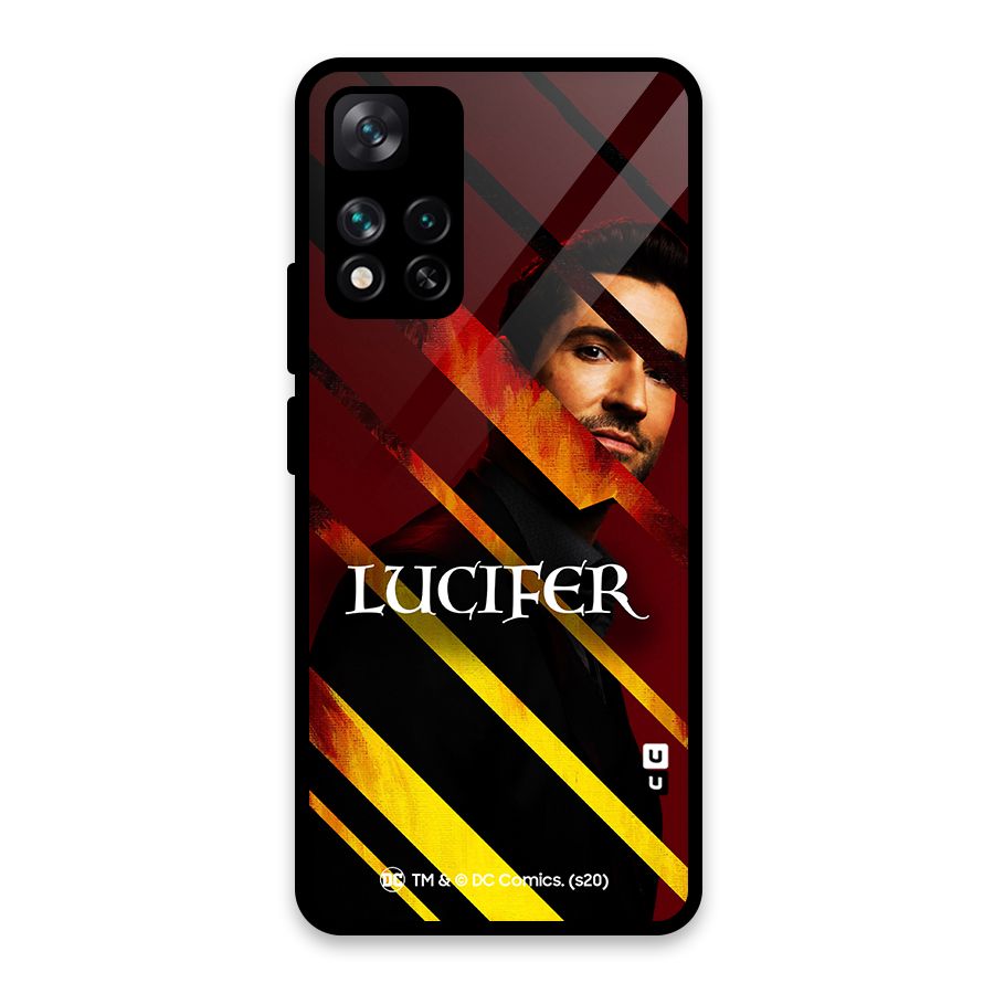 Lucifer Hell Stripes Glass Back Case for Xiaomi 11i HyperCharge 5G