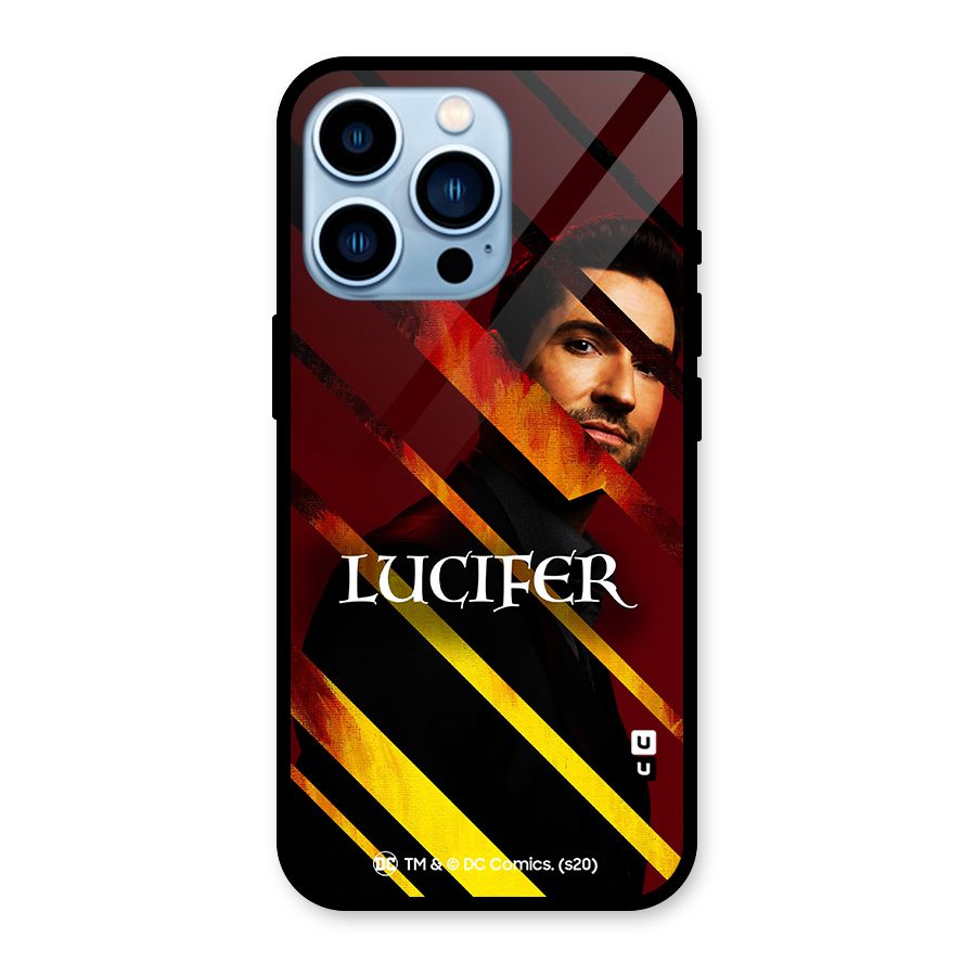 Lucifer Hell Stripes Glass Back Case for iPhone 13 Pro