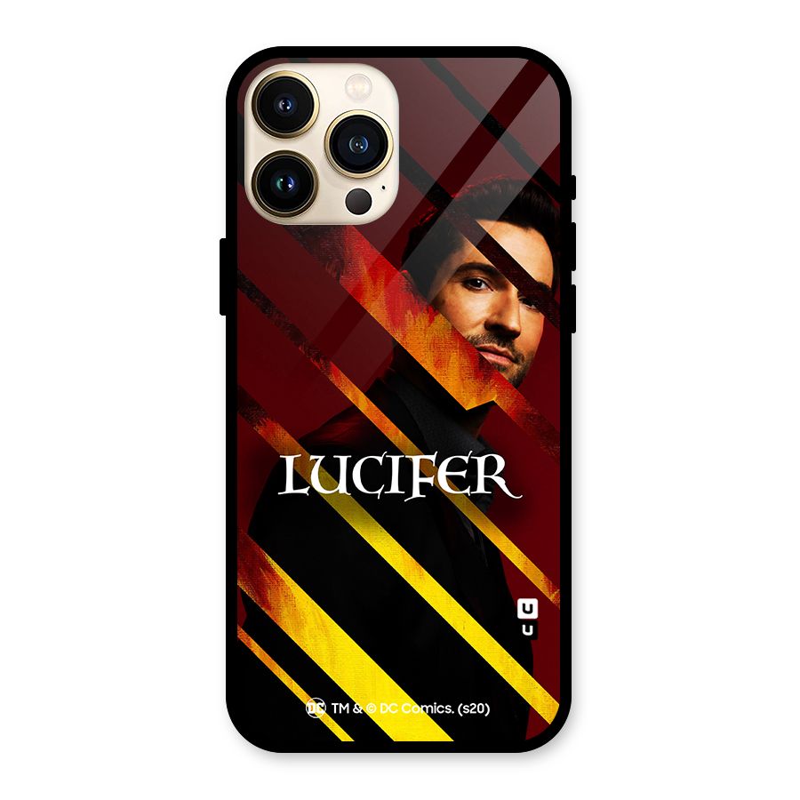 Lucifer Hell Stripes Glass Back Case for iPhone 13 Pro Max