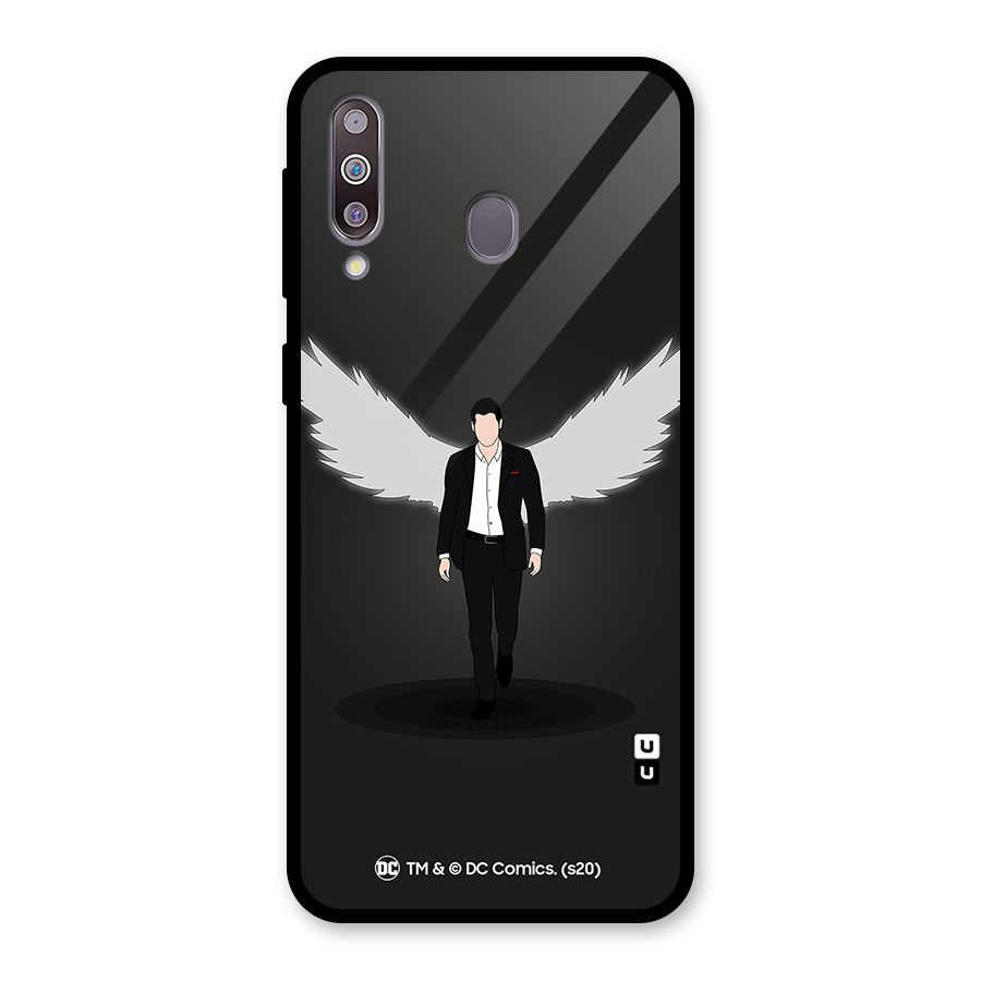 Lucifer Minimalistic Archangel Art Glass Back Case for Galaxy M30