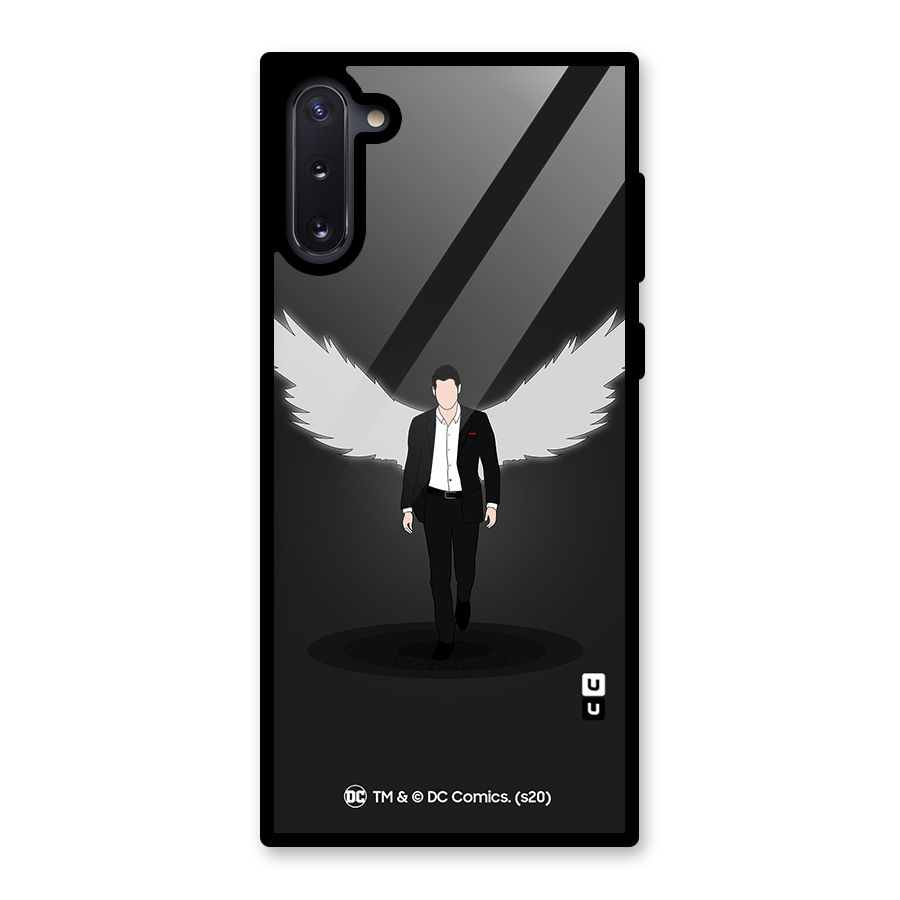 Lucifer Minimalistic Archangel Art Glass Back Case for Galaxy Note 10