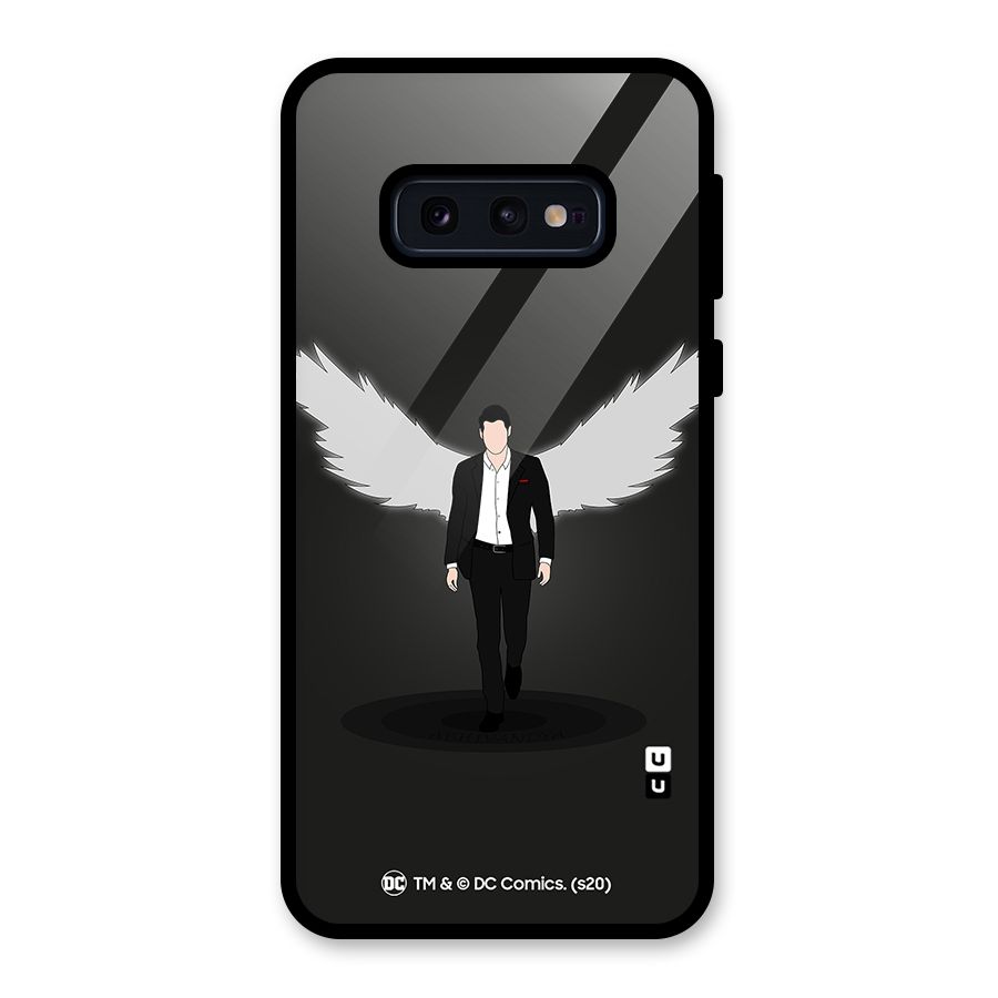Lucifer Minimalistic Archangel Art Glass Back Case for Galaxy S10e