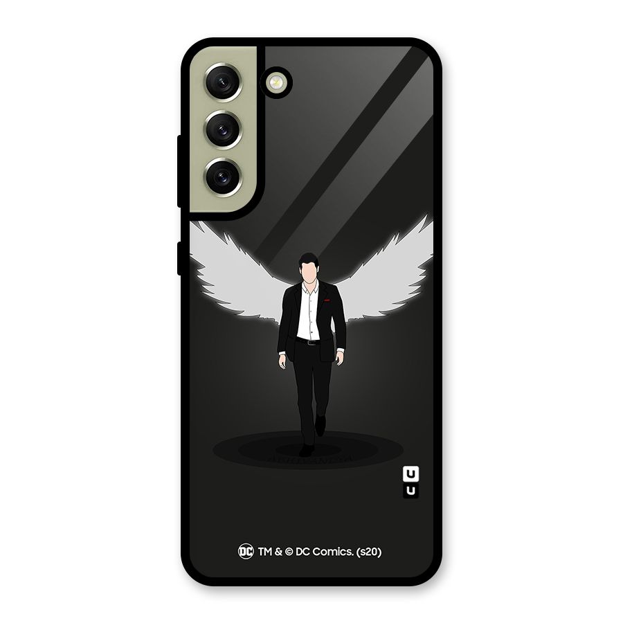 Lucifer Minimalistic Archangel Art Glass Back Case for Galaxy S21 FE 5G