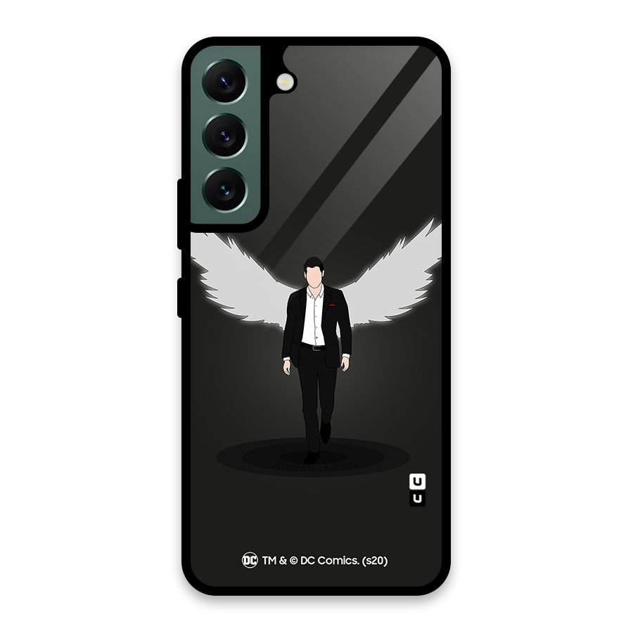 Lucifer Minimalistic Archangel Art Glass Back Case for Galaxy S22 5G